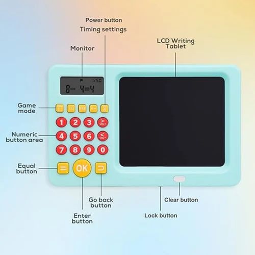Plastic 2 in 1 Writing and Math Learning Machine Calculator, Child Age Group: 4-6 Yrs, Concentration